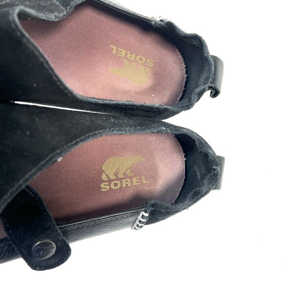Sorel Sentry Mary Jane Leather Slip Ons Black Womens 9.5 Duck Shoes Sneakers - Picture 11 of 12